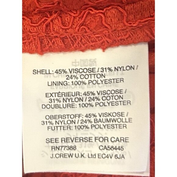 Classic Staple Red Lace Cropped Pants Scalloped Hem & Pockets, Women’s Size 6 - Picture 5 of 13